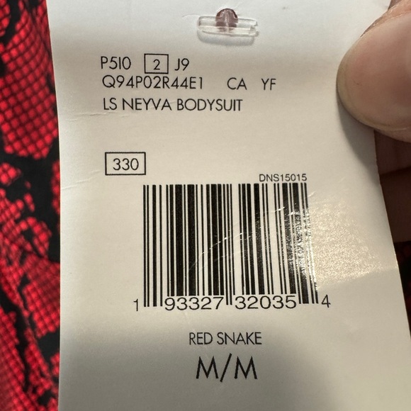 Guess Long Sleeve Neyva Bodysuit Red - Picture 7 of 10